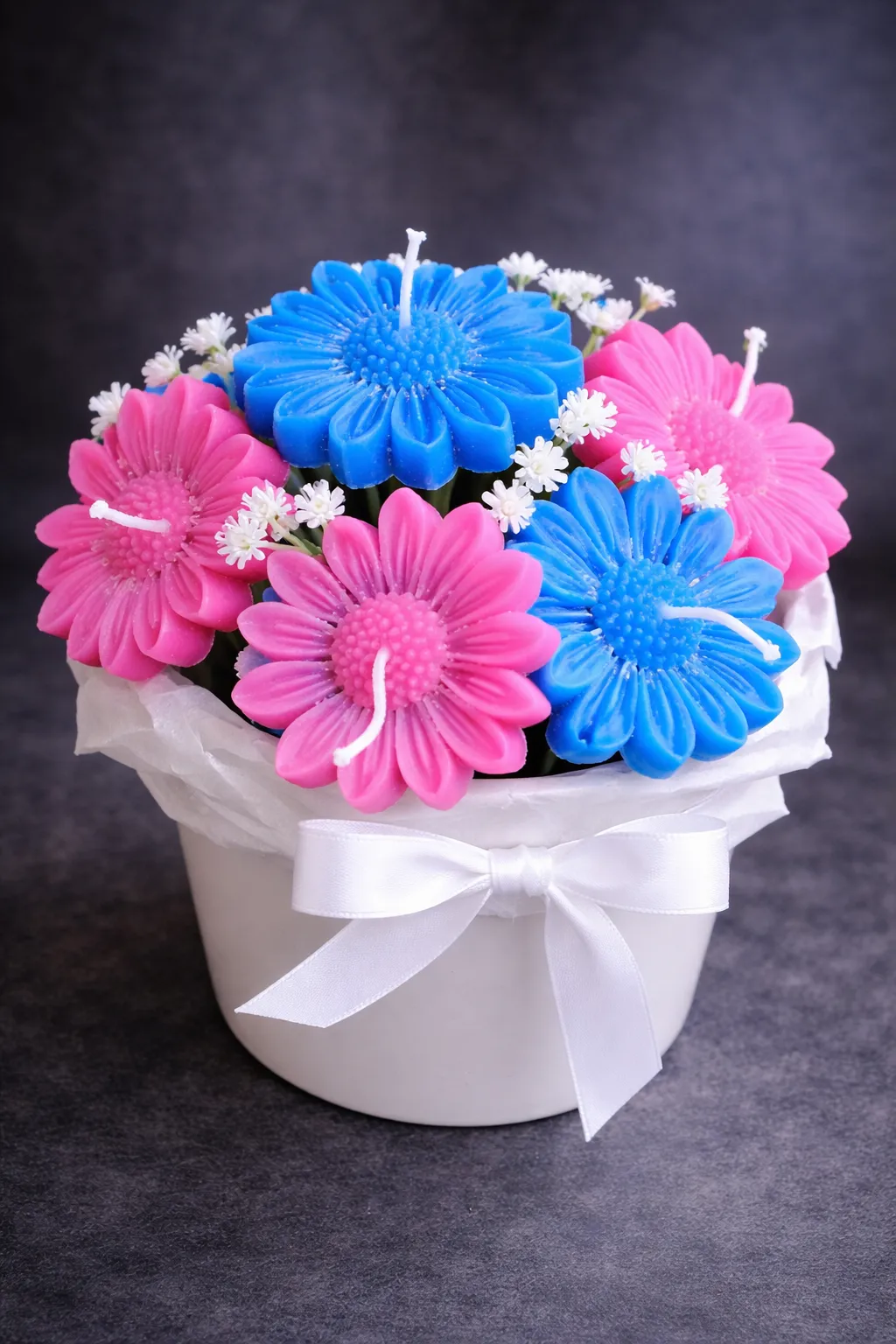 Daisy Candle Bouquet - Small Arrangement
