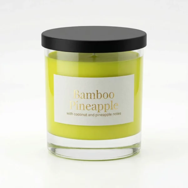 jar_bamboo_pineapple Bamboo Pineapple Jar Candle - 10oz